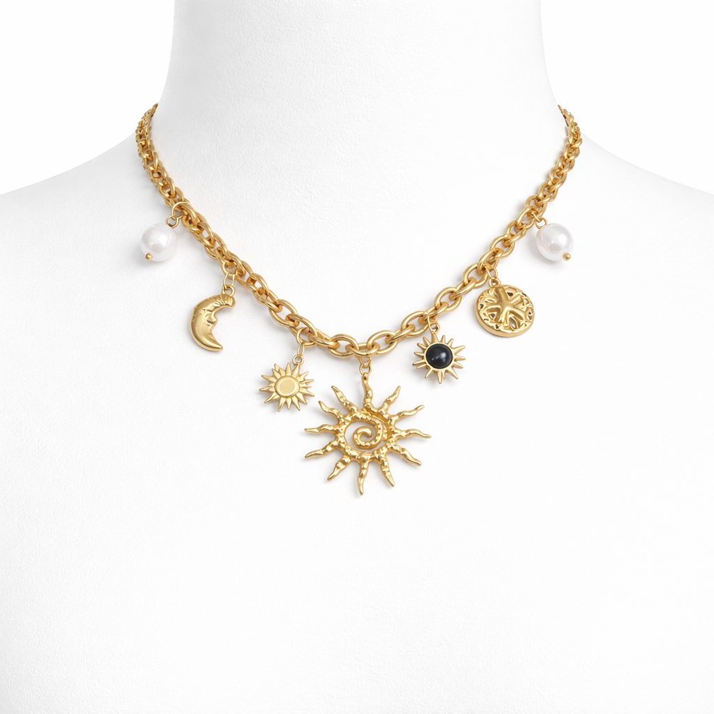 Sun Charm Necklace