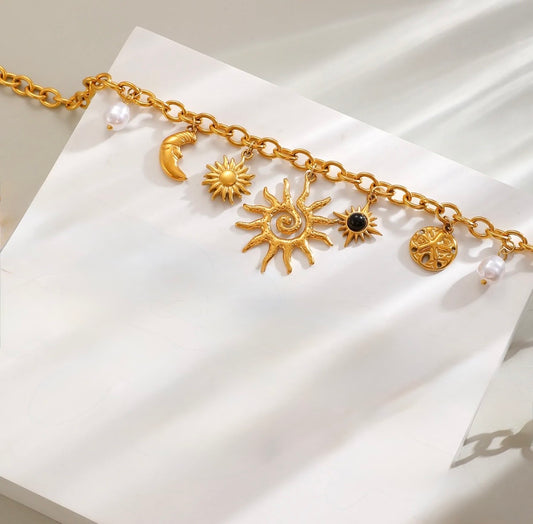 Sun Charm Necklace