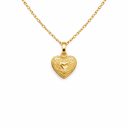 Heart gold necklace