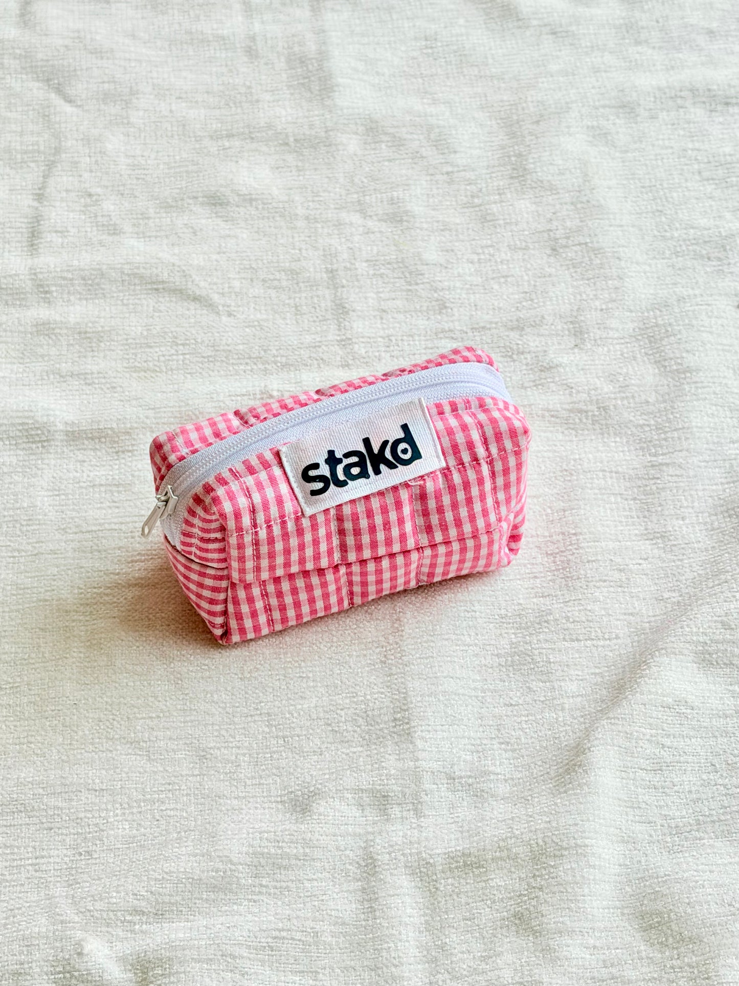 Pink Gingham Pouch