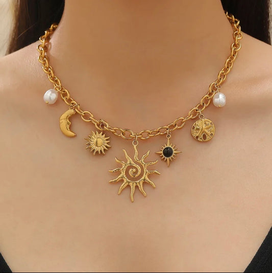 Sun Charm Necklace